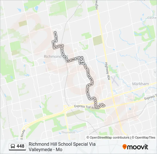 448 Bus Line Map