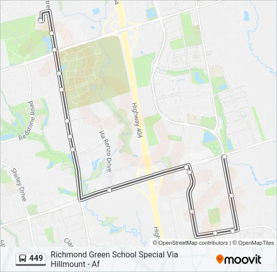 449 Bus Line Map