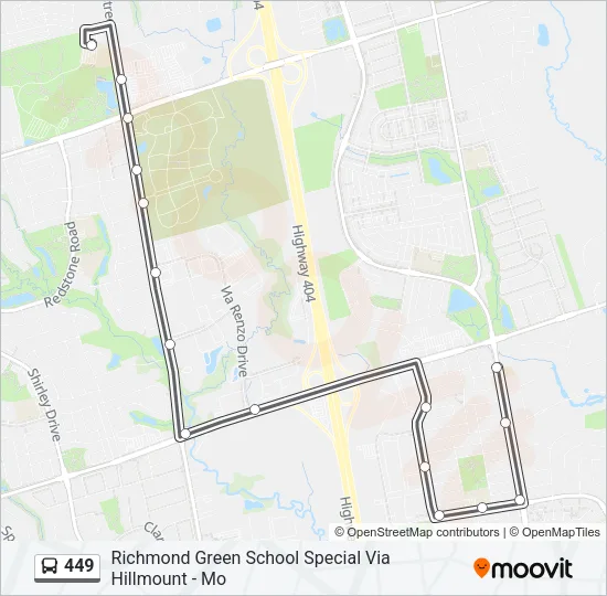 449 Bus Line Map