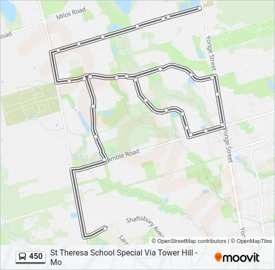 450 Bus Line Map