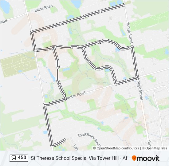 450 bus Line Map