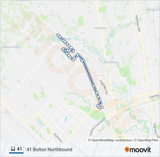 41 Bus Line Map