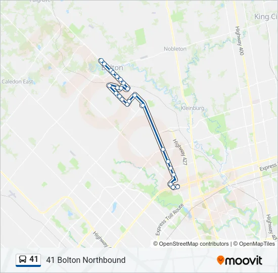 41 Bus Line Map