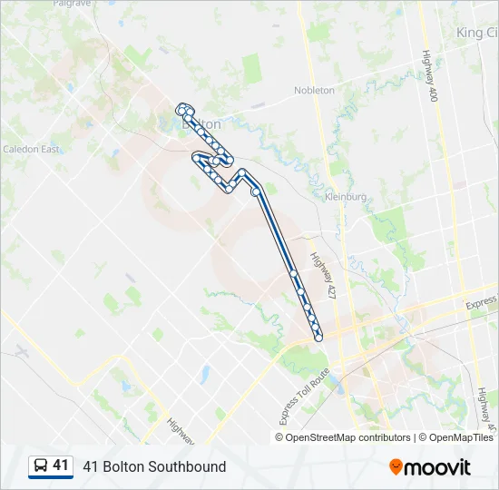 41 Bus Line Map