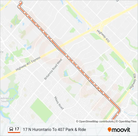 17 Bus Line Map