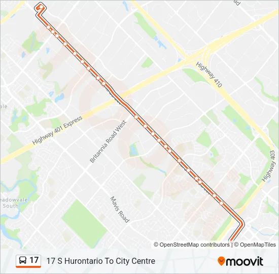17 Bus Line Map