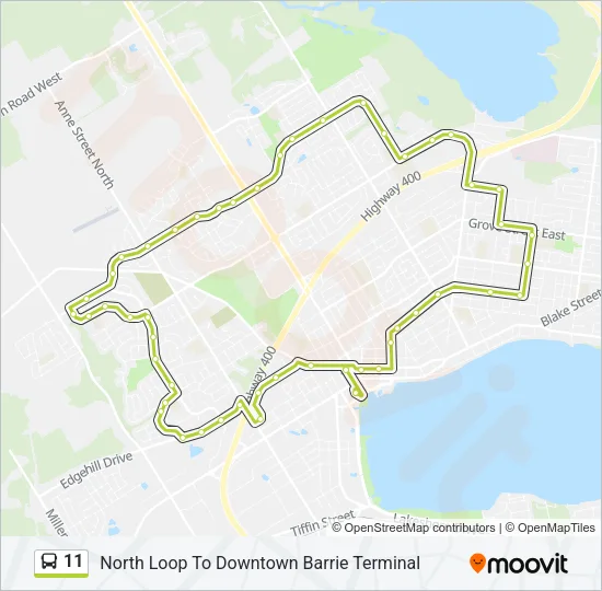11 Bus Line Map