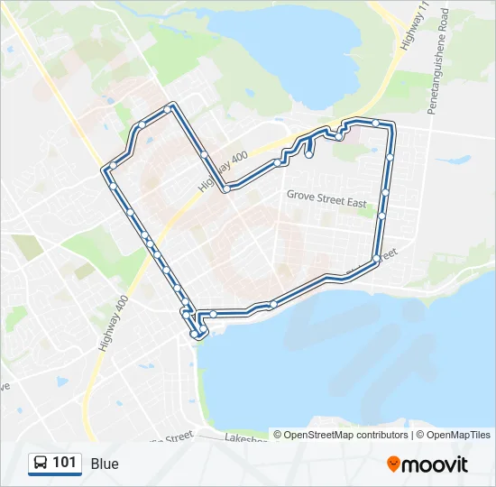 101 Bus Line Map