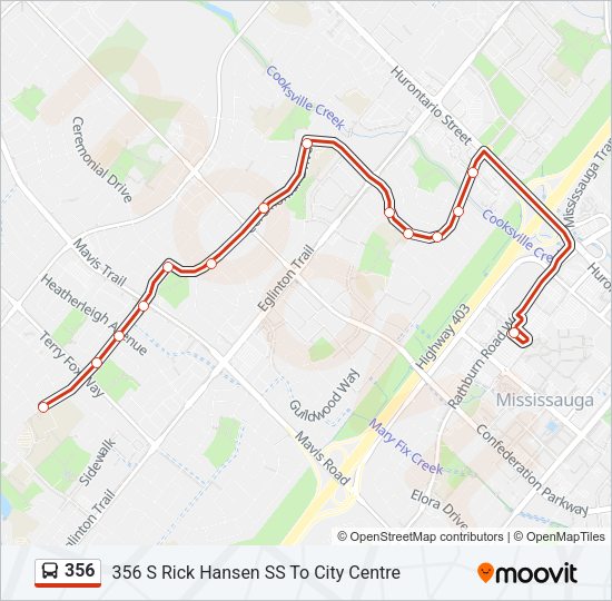 356 Bus Line Map