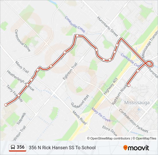 356 Bus Line Map
