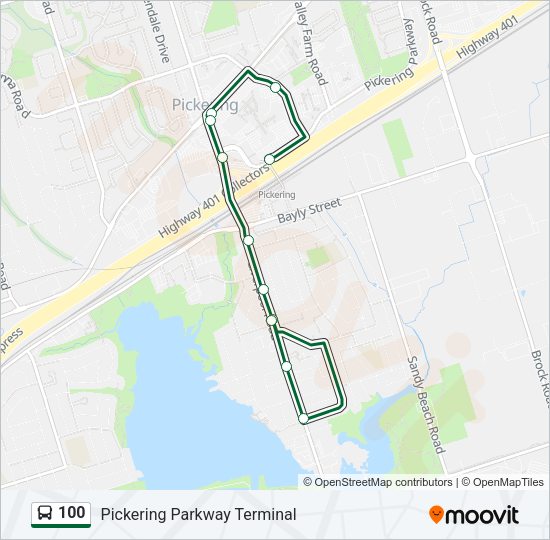 100 Bus Line Map