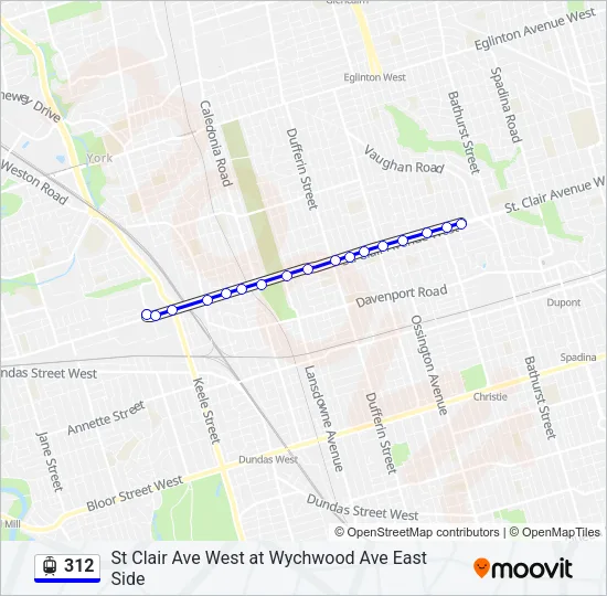 312 Streetcar Line Map