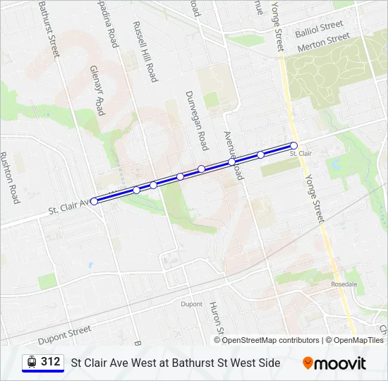 312 Streetcar Line Map