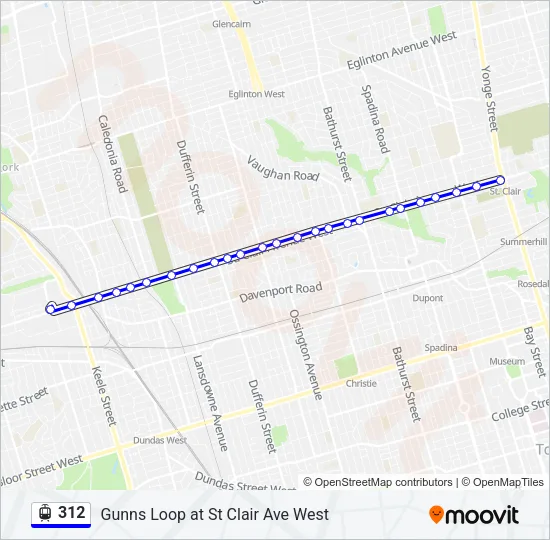312 Streetcar Line Map