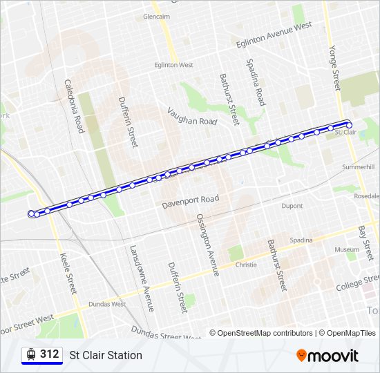 312 Streetcar Line Map