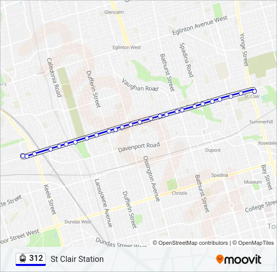 312 Streetcar Line Map