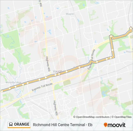 ORANGE Bus Line Map
