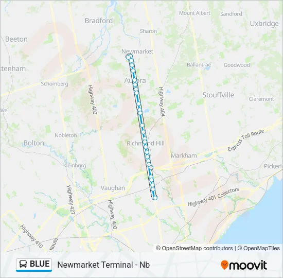 BLUE Bus Line Map