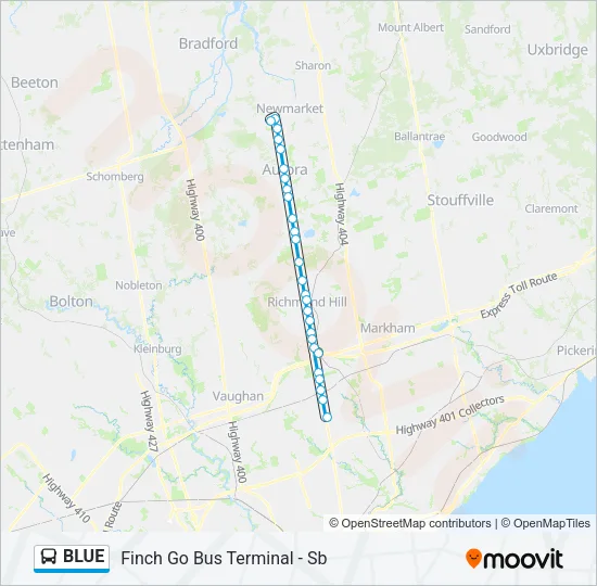 BLUE Bus Line Map