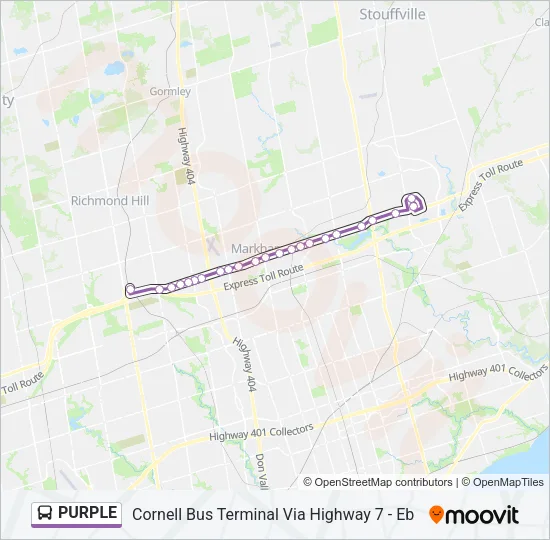 PURPLE Bus Line Map