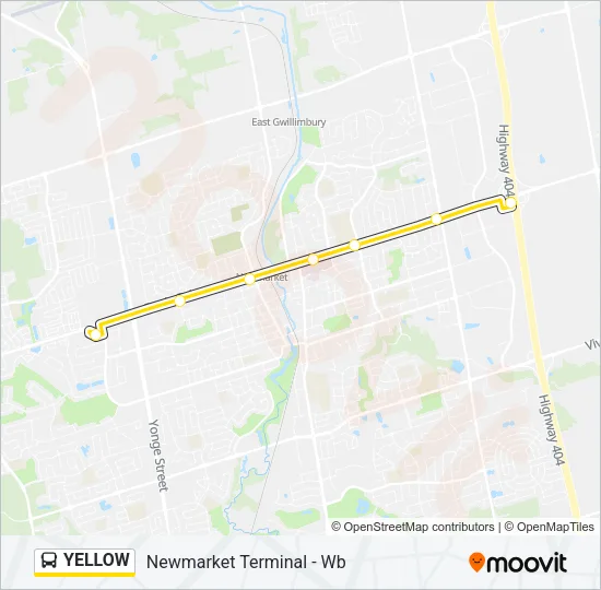 YELLOW Bus Line Map