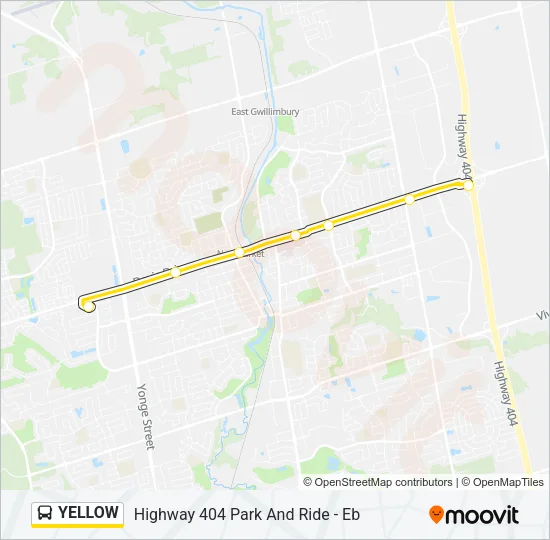 YELLOW Bus Line Map