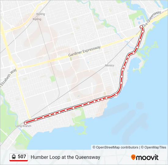 507 Streetcar Line Map