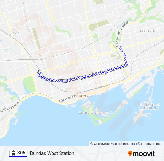 305 Streetcar Line Map