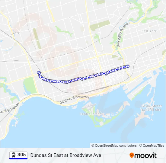 305 Streetcar Line Map