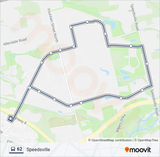 62 Bus Line Map
