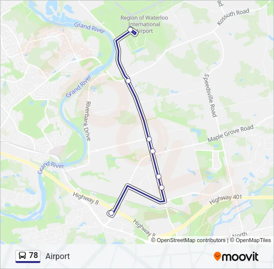 78 Bus Line Map
