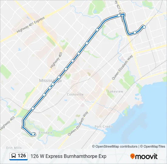 126 Bus Line Map