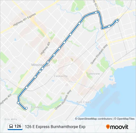 126 Bus Line Map