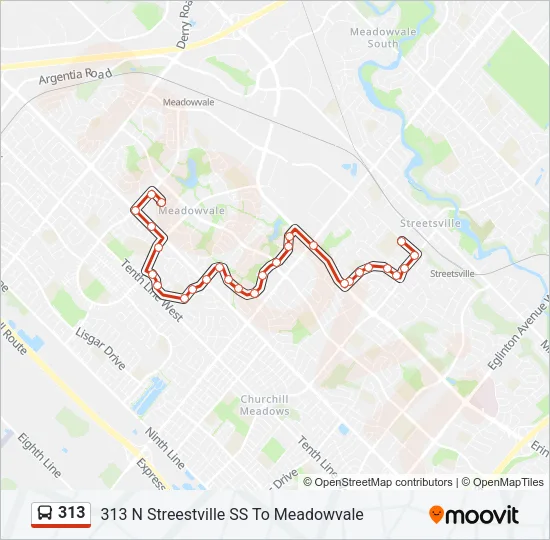 313 Bus Line Map