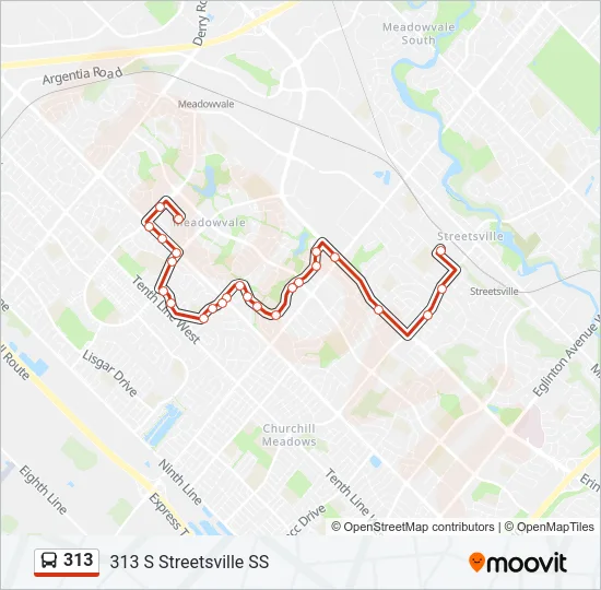 313 Bus Line Map