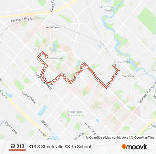 313 Bus Line Map