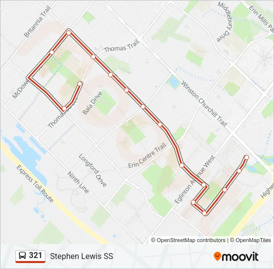 321 Bus Line Map