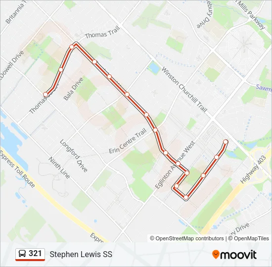 321 Bus Line Map