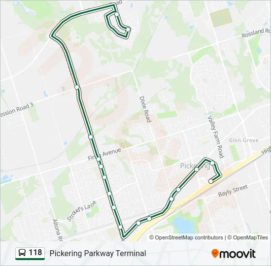 118 Bus Line Map