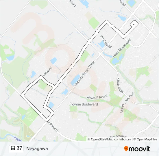 37 Bus Line Map