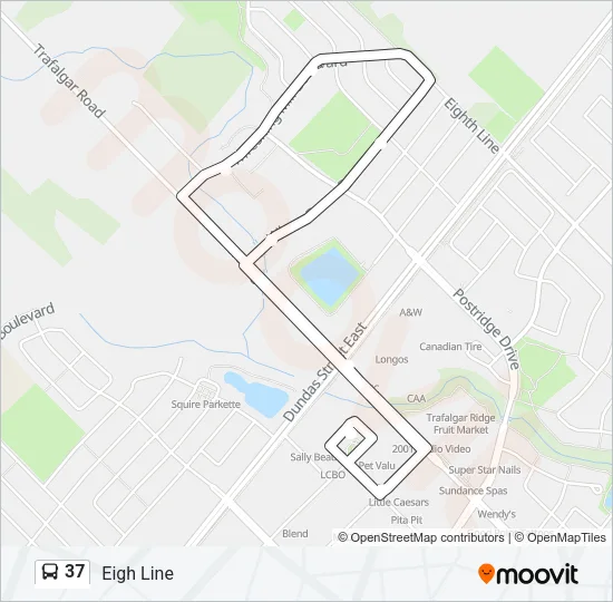 37 Bus Line Map