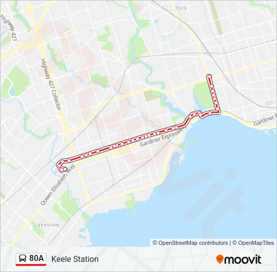 80A Bus Line Map