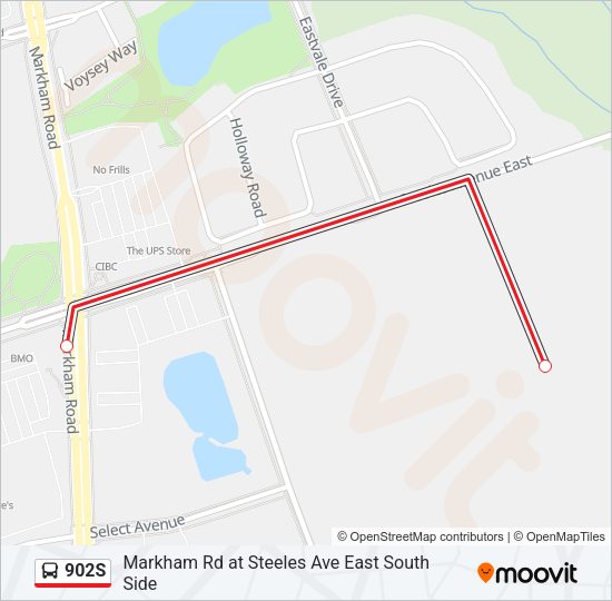 902S Bus Line Map