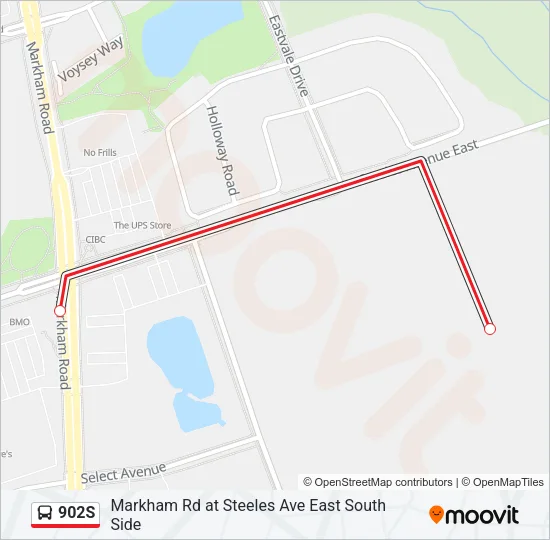 902S Bus Line Map