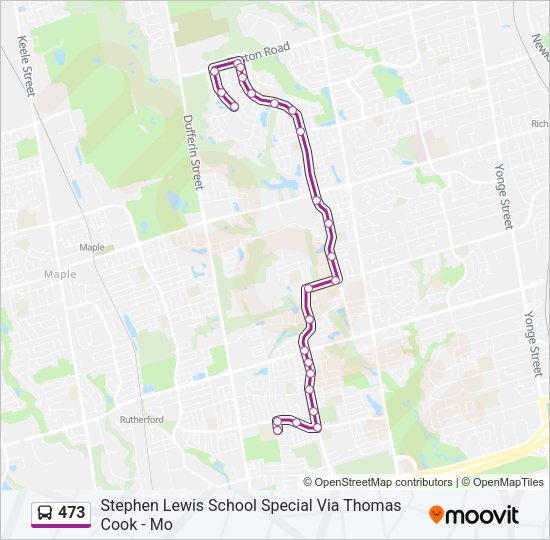 473 bus Line Map