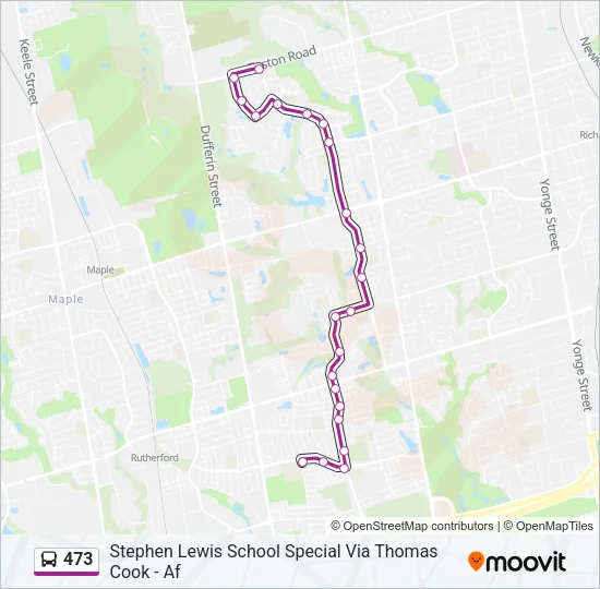 473 Bus Line Map