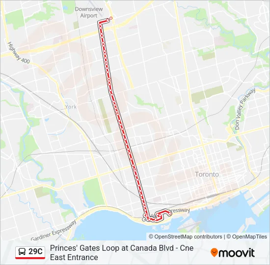 29C Bus Line Map