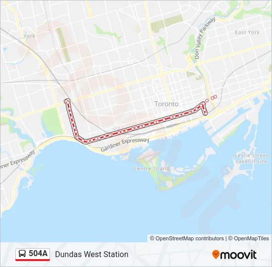 504A Bus Line Map