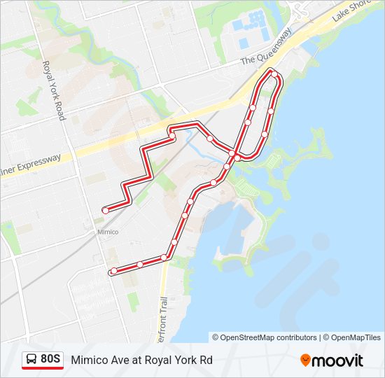 80S Bus Line Map
