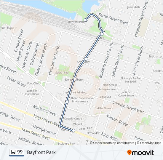 99 Bus Line Map